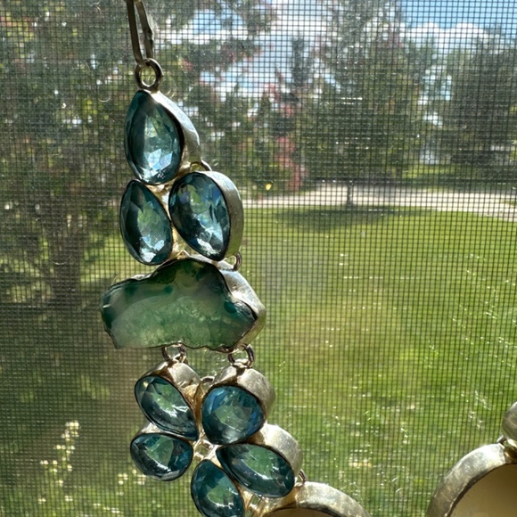 Gorgeous Sterling Silver custom made blue topaz necklace - Picture 13 of 14